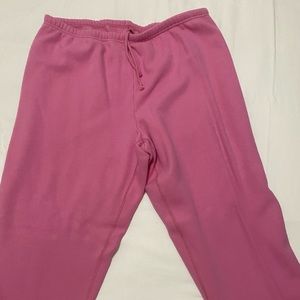 SKIMS Cotton Fleece Jogger in Bubble Gum size XL